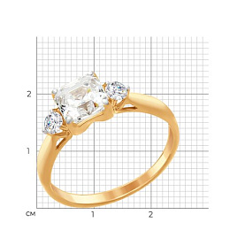 Кольцо SOKOLOV - Серебро 925, Swarovski (арт. 89010101)