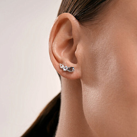 Серьги SOKOLOV - Серебро 925, Горный хрусталь, Топаз, Топаз лондон (арт. 92025407)