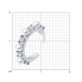 Серьга SOKOLOV - Серебро 925, Жемчуг культивированный (арт. 92170003)