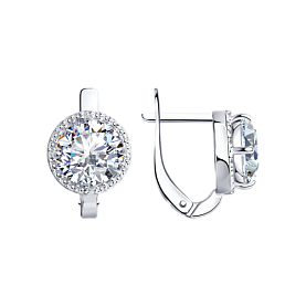 Серьги SOKOLOV - Серебро 925, Фианит (арт. 94020412)