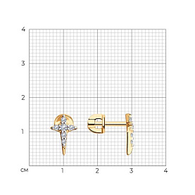 Серьги SOKOLOV - Серебро 925, Фианит (арт. 93022227)