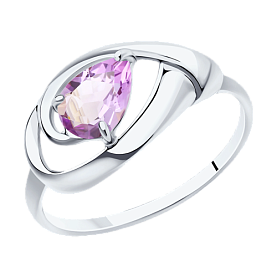 Кольцо Diamant - Серебро 925, Аметист (арт. 94-310-00594-3)