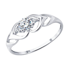 Кольцо SOKOLOV - Серебро 925, Фианит (арт. 94014715)
