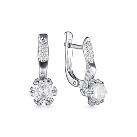 Серьги Дар - Серебро 925, Муассанит, Фианит (арт. С-5087рс1612800)