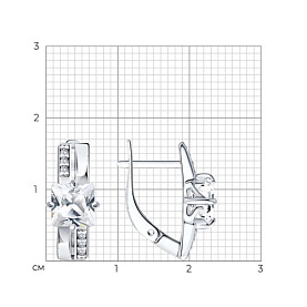 Серьги SOKOLOV - Серебро 925, Фианит (арт. 94027695)