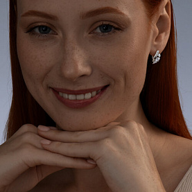 Серьги SOKOLOV - Серебро 925, Фианит (арт. 94025669)