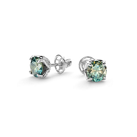 Серьги Дар - Серебро 925, Синтетический муассанит (арт. С-5162рс16139)