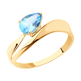 Кольцо SOKOLOV - Золото 375, Топаз (арт. 37716151)