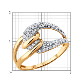 Кольцо SOKOLOV - Золото 585, Фианит (арт. 019895)