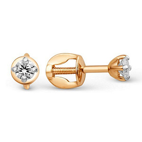 Серьга ЮФ Династия - Золото 375, Фианит (арт. 013502-5102)