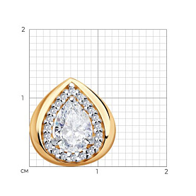 Подвеска SOKOLOV - Серебро 925, Фианит (арт. 93030346)