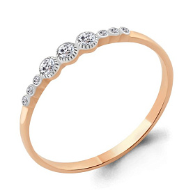 Кольцо Аквамарин - Золото 375, Фианит (арт. 68035А.8)