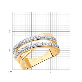 Кольцо SOKOLOV - Серебро 925, Фианит (арт. 93010577)