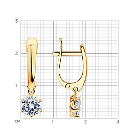 Серьги SOKOLOV - Серебро 925, Фианит (арт. 93020908)