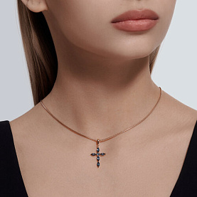 Подвеска Diamant - Золото 585, Топаз лондон (арт. 51-330-02045-2)