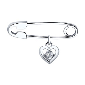 Булавка Diamant - Серебро 925, Фианит (арт. 94-140-02698-1)