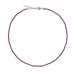 Колье Фиделис - Серебро 925, Синтетическая шпинель (арт. SV-Shp13N-gt-Rd)