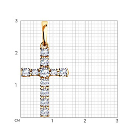 Подвеска SOKOLOV - Золото 375, Фианит (арт. 31-130-00380-1)