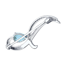 Брошь Diamant - Серебро 925, Топаз, Фианит (арт. 94-340-01053-1)