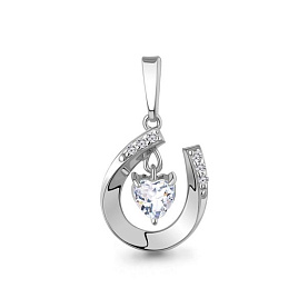 Подвеска Аквамарин - Серебро 925, Фианит (арт. 24740А.5)