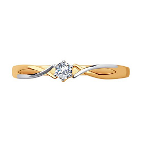 Кольцо SOKOLOV - Золото 585, Фианит (арт. 018840)