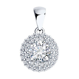 Подвеска SOKOLOV - Серебро 925, Фианит (арт. 94033158-91)