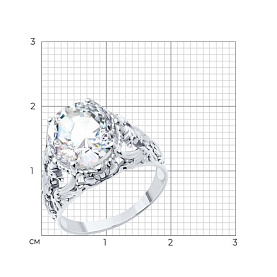 Кольцо SOKOLOV - Серебро 925, Фианит (арт. 94014069)
