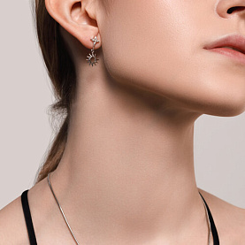 Серьги SOKOLOV - Серебро 925, Фианит (арт. 94025767)