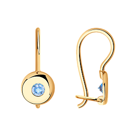 Серьги SOKOLOV - Золото 585, Фианит (арт. 027223)