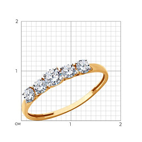 Кольцо Diamant - Золото 585, Фианит (арт. 51-110-02274-1)