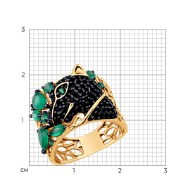 Кольцо SOKOLOV - Серебро 925, Агат, Фианит (арт. 92014553)