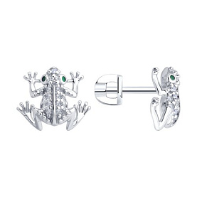 Серьги SOKOLOV - Серебро 925, Фианит (арт. 94027043)