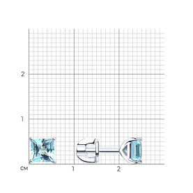 Серьги SOKOLOV - Серебро 925, Топаз (арт. 92025321)