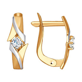 Серьги SOKOLOV - Золото 375, Фианит (арт. 027311-4)