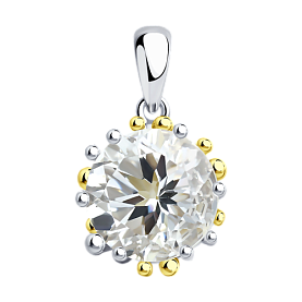 Подвеска SOKOLOV - Серебро 925, Горный хрусталь (арт. 92030537)