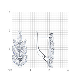 Серьги Diamant - Серебро 925, Фианит (арт. 94-120-00014-1)