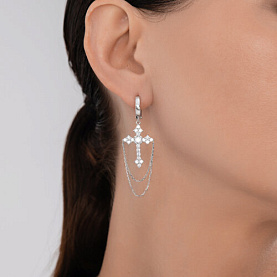 Серьги SOKOLOV - Серебро 925, Фианит (арт. 94027066)