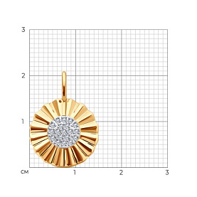 Подвеска SOKOLOV - Золото 585, Фианит (арт. 036646)