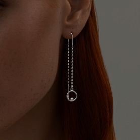 Серьги SOKOLOV - Серебро 925, Фианит (арт. 94025983)