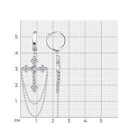 Серьги SOKOLOV - Серебро 925, Фианит (арт. 94027066)