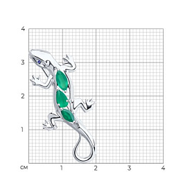 Брошь SOKOLOV - Серебро 925, Агат, Фианит (арт. 92040104)