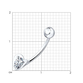 Пирсинг Diamant - Серебро 925, Фианит (арт. 94-160-02049-1)