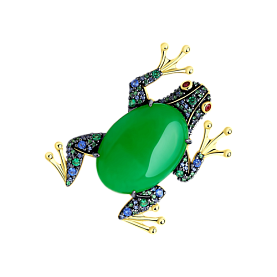 Брошь SOKOLOV - Серебро 925, Кварц, Фианит (арт. 83040023)