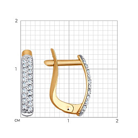 Серьги SOKOLOV - Золото 375, Фианит (арт. 027265-4)
