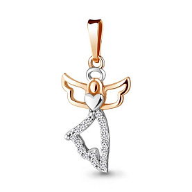 Подвеска Аквамарин - Серебро 925, Фианит (арт. 24342А.6)