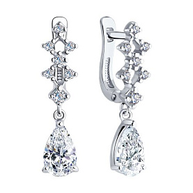 Серьги SOKOLOV - Серебро 925, Фианит (арт. 94026485)