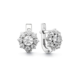 Серьги Дар - Серебро 925, Синтетический муассанит (арт. С-5175рс16128)
