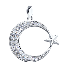 Подвеска SOKOLOV - Серебро 925, Фианит (арт. 94031200)