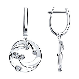 Серьги SOKOLOV - Серебро 925, Фианит (арт. 94023466)