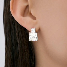 Серьги SOKOLOV - Серебро 925, Фианит (арт. 94027178-91)